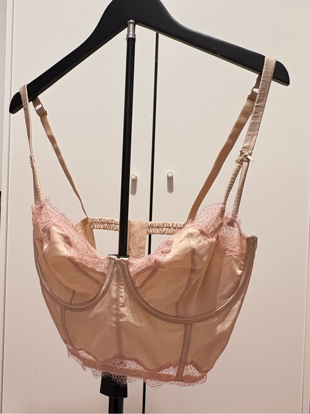 Dream Angels Champagne & Pink Satin Bustier